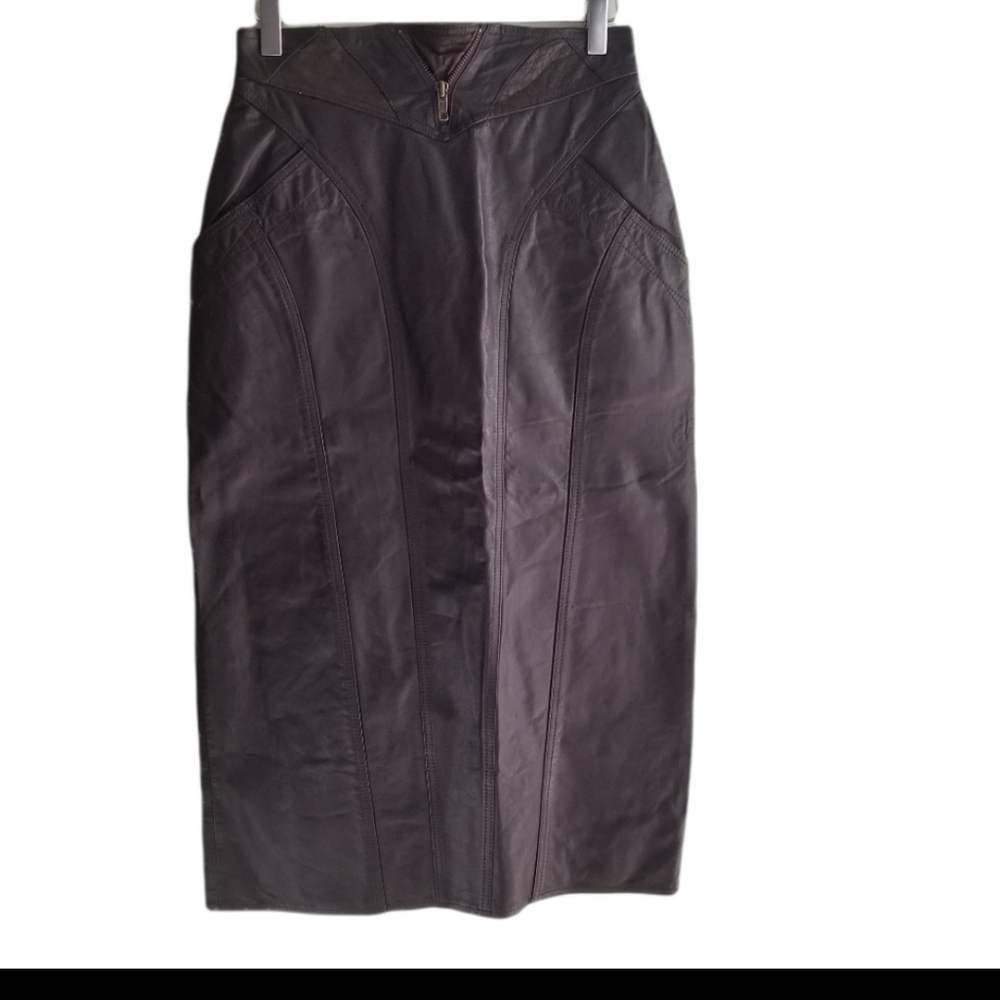 Faux leather skirt